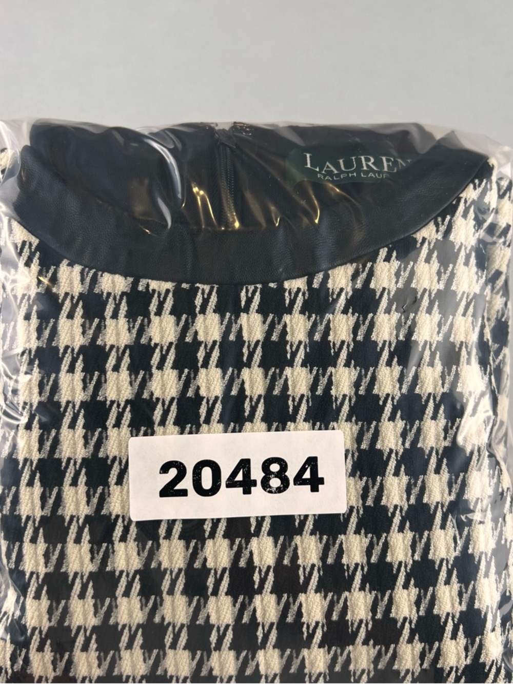 Ralph Lauren Black & White Houndstooth Sleeveless Midi Dress - Picture 9 of 9
